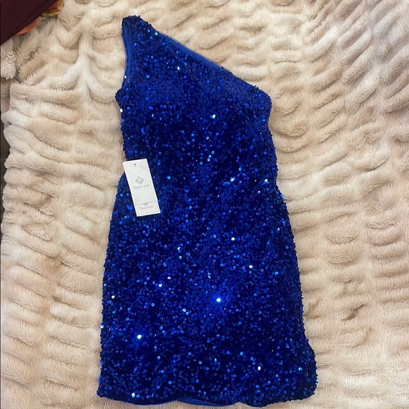 Blue Sequin Dress - Picture 1 of 4